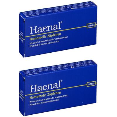 Haenal Hamamelis Zäpfchen 2x 2x10 St Suppositorien