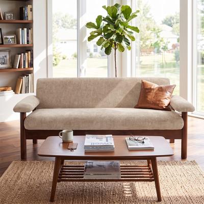 Christopher Knight Home - Arlo Modern Upholstered 2-Seater Loveseat with Wood Frame & Ergonomic Pillow-Top Armrests