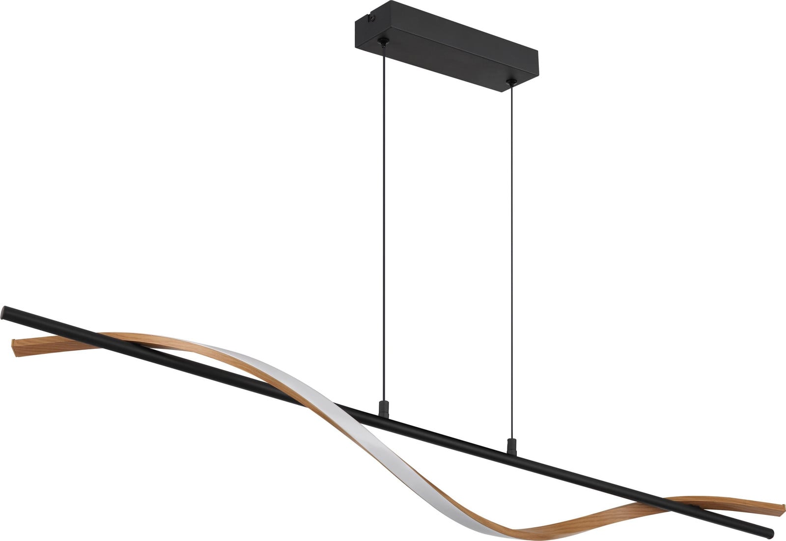 Globo Watkins Design hanglamp zwart met LED 3000 Kelvin 3130 lumen IP20
