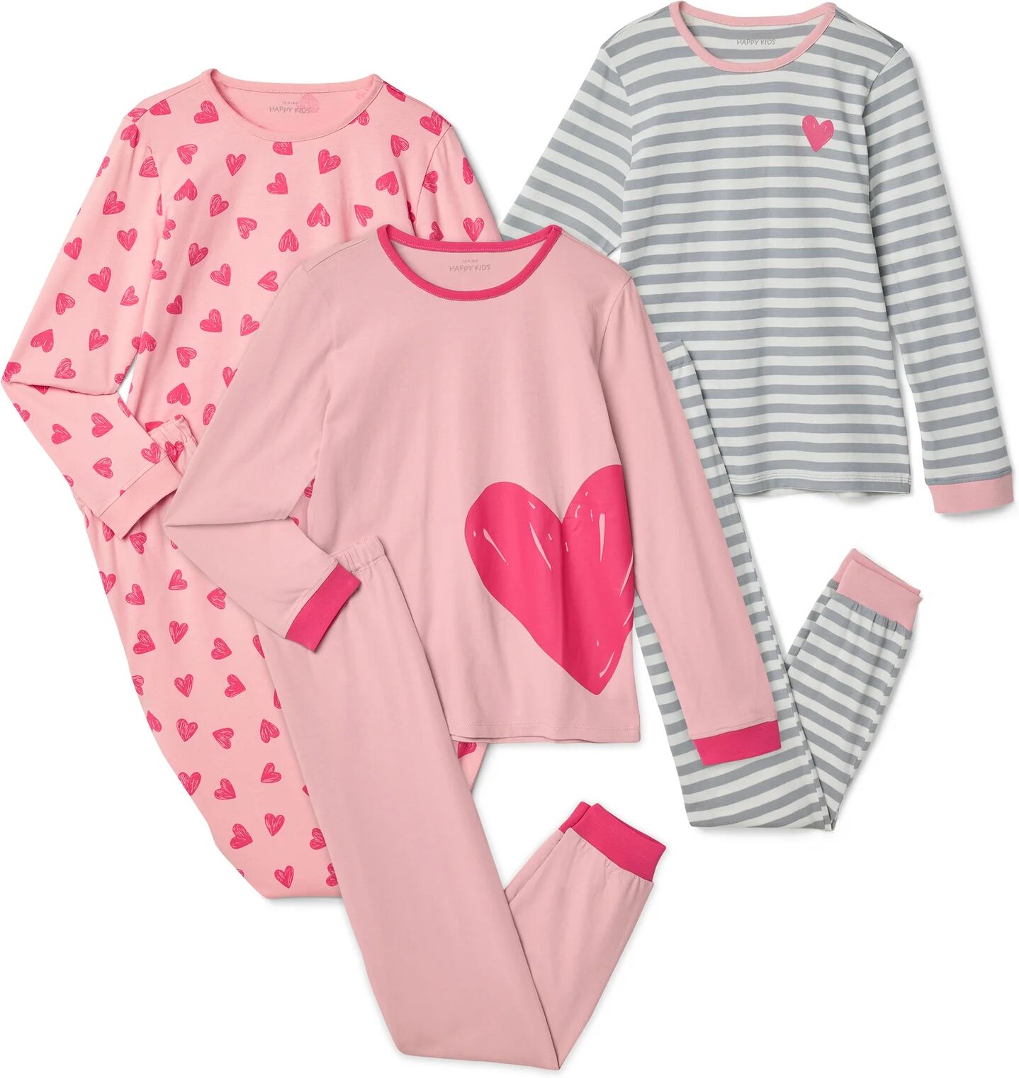 Tchibo - 3 Kinder-Pyjamas - Damen - Gr. 110/116 - hellblau