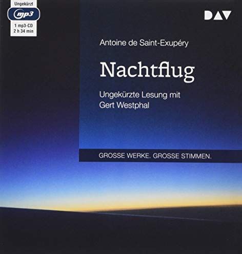 Saint-Exupéry, Antoine de - Nachtflug: Ungekürzte Lesung mit Gert Westphal (1mp3- CD) - Preis vom 18.10.2026 19:22:15 h
