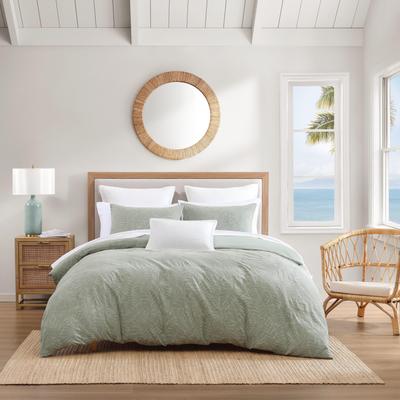 Tommy Bahama Harbor Palm Cotton Green Duvet Cover Set