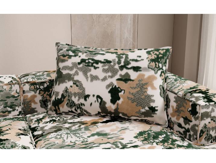 Zierkissen Lesley 45x80 - Jacquard mit Aquarell-Muster - Viridian - Jacquard - Luxusbetten24