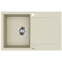 Bergström, Spülbecken, Spülbecken Kapstadt, Beige, 78 x 50 cm (Einbauspüle, 50 cm, 78 cm)