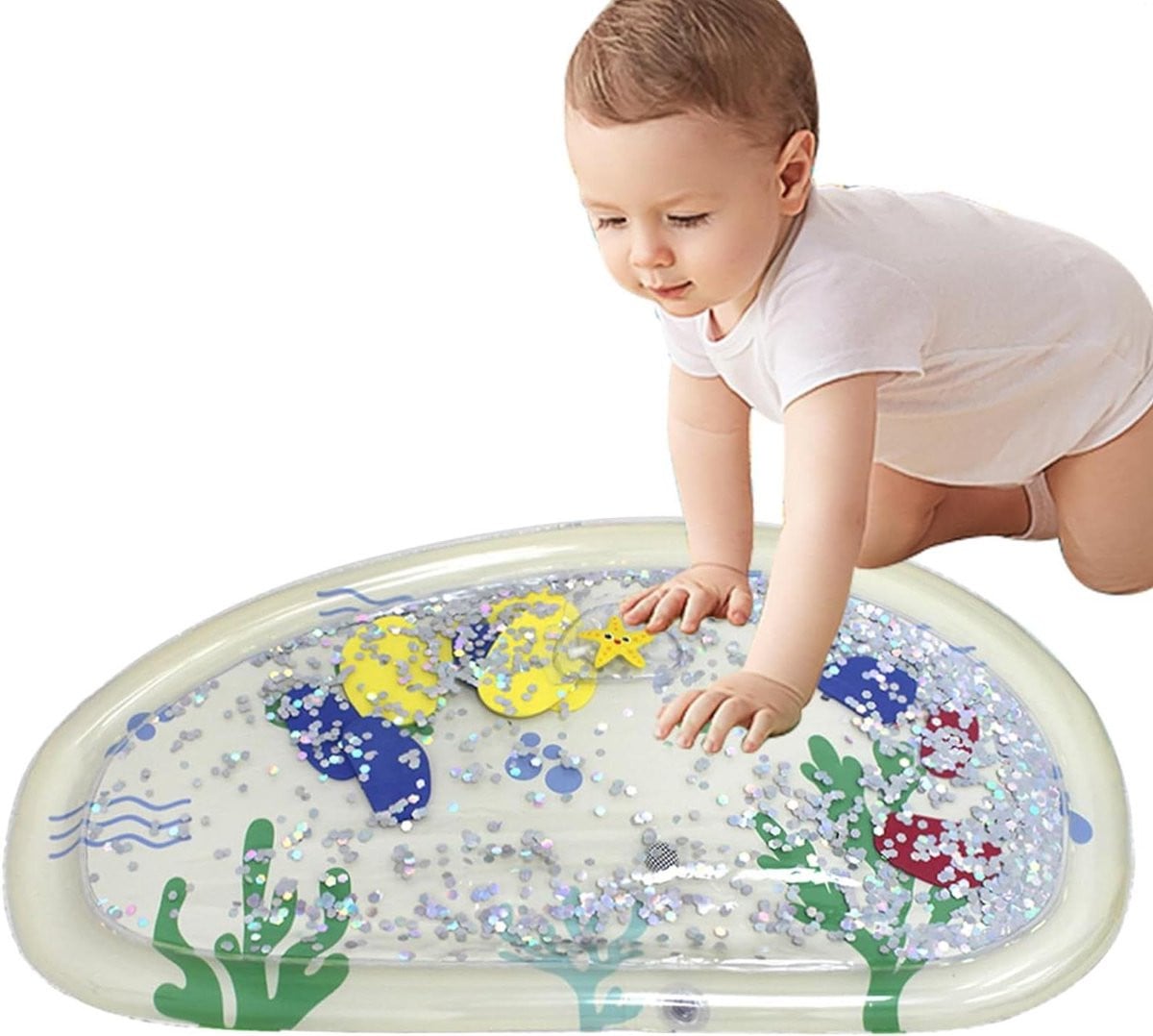 Baby Watermat Opblaasbare Speelmat voor Buiktijd met Verkoelend PVC Kussen - 70 x 39 x 4 cm - Fluit