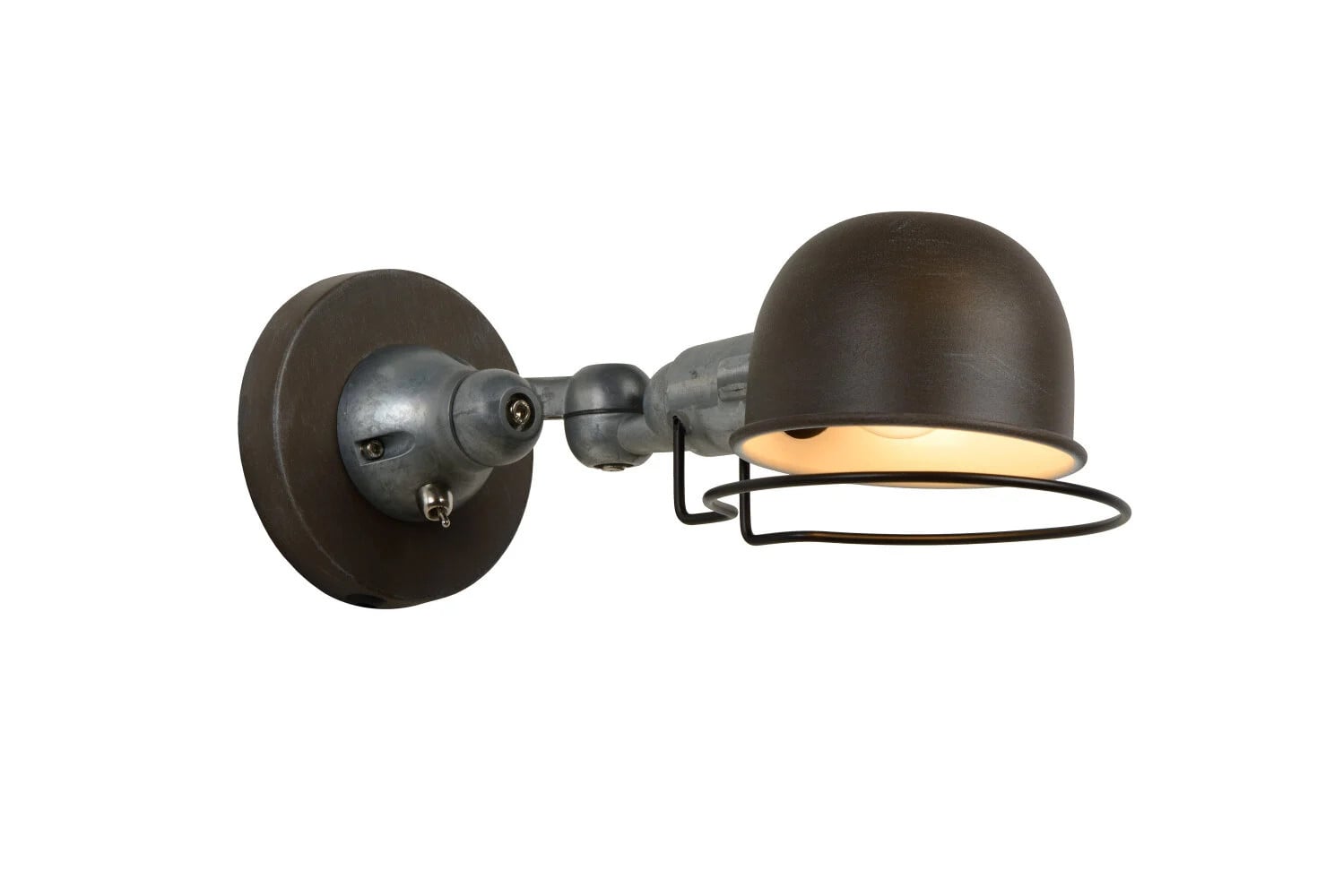 Lucide Honore Klassieke Wandlamp - Bruin - Verstelbaar - E14