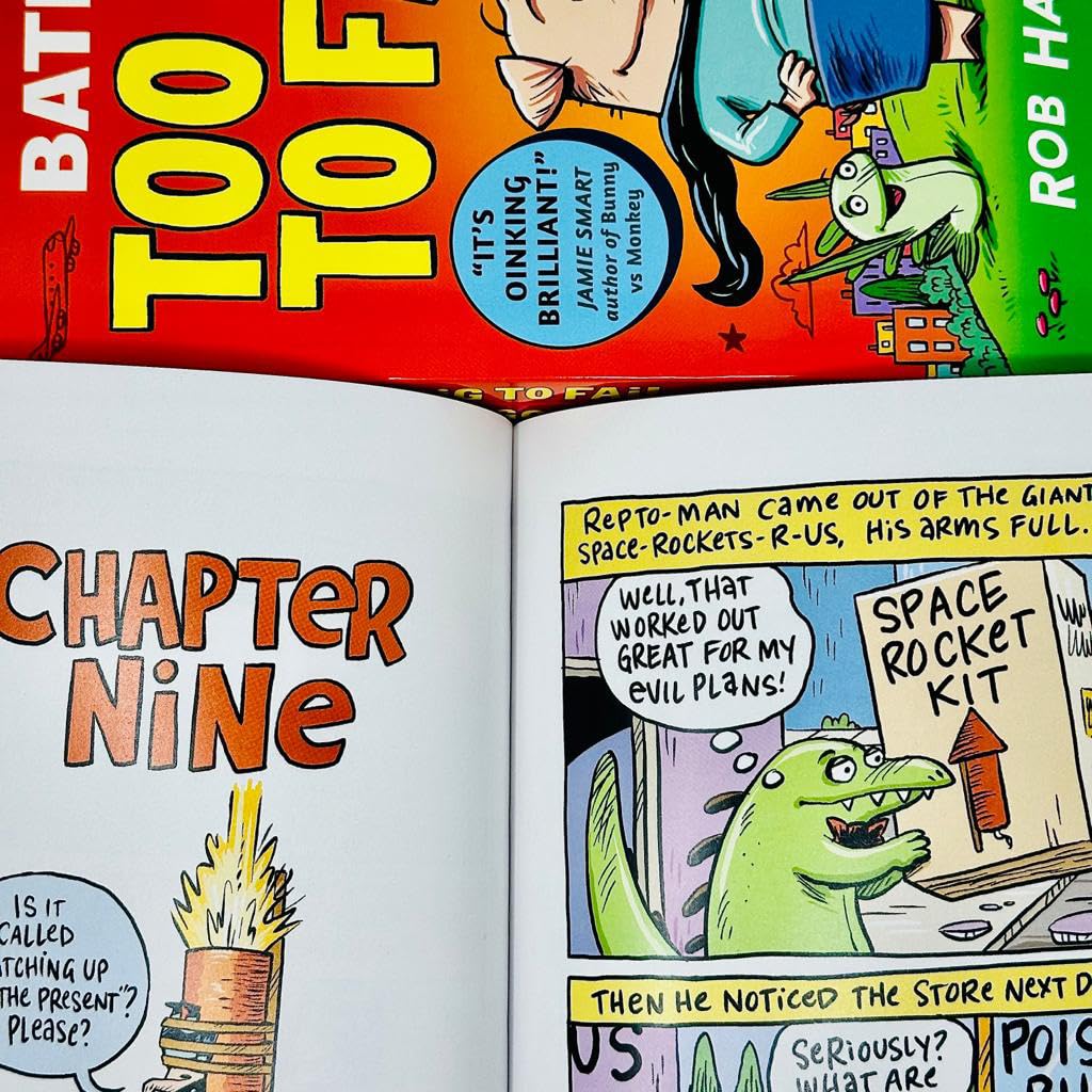 Walker Books Batpig Series 3 Books Collection Set By Rob Harrell (When Pigs Fly, Too Pig to Fail & Go Pig or Go Home)