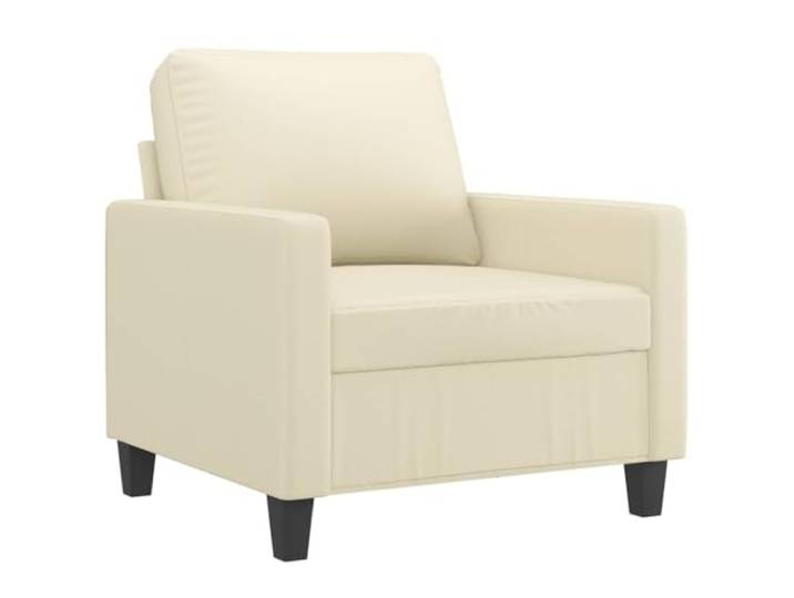 GHVBNMF Polstersessel Creme Kunstleder Sessel 78x77x80 cm Metallgestell Moderner Fernsehsessel in Creme aus pflegeleichtem Kunstleder mit robustem Metallgestell für Wohnzimmer und Schlafzimmer.