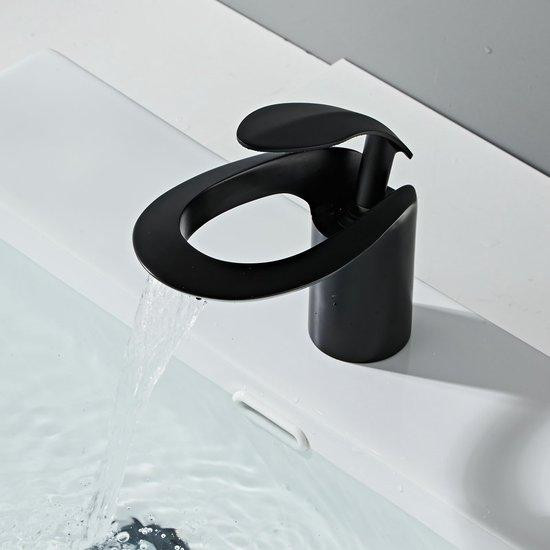 Benza Ibenzoa Watervalwastafelmengkraan - Zwart - Waterbesparend