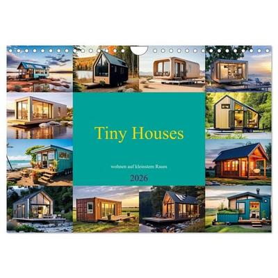 Tiny Houses - wohnen auf kleinstem Raum (Wandkalender 2026 DIN A4 quer), CALVENDO Monatskalender