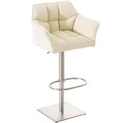 CLP Barhocker Damaso E   Farbe: creme, Gestell Farbe: edelstahl