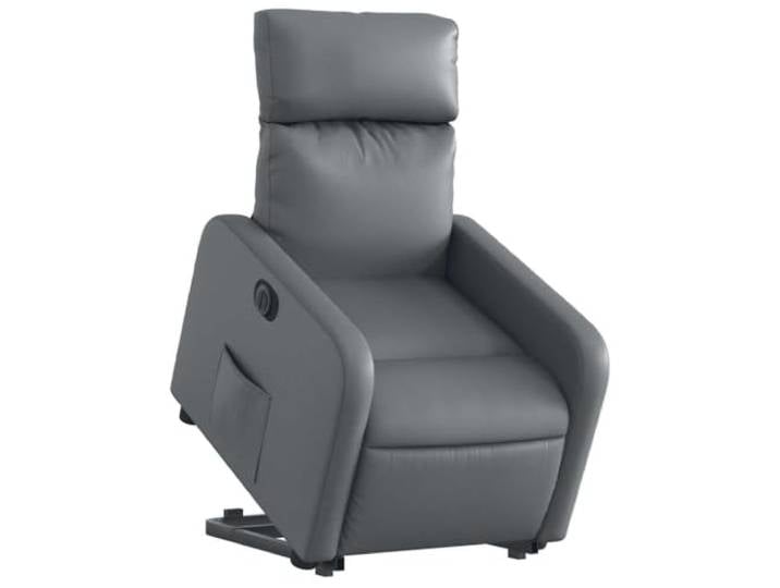 vidaXL Relaxsessel mit Aufstehhilfe Elektrisch Grau Kunstleder