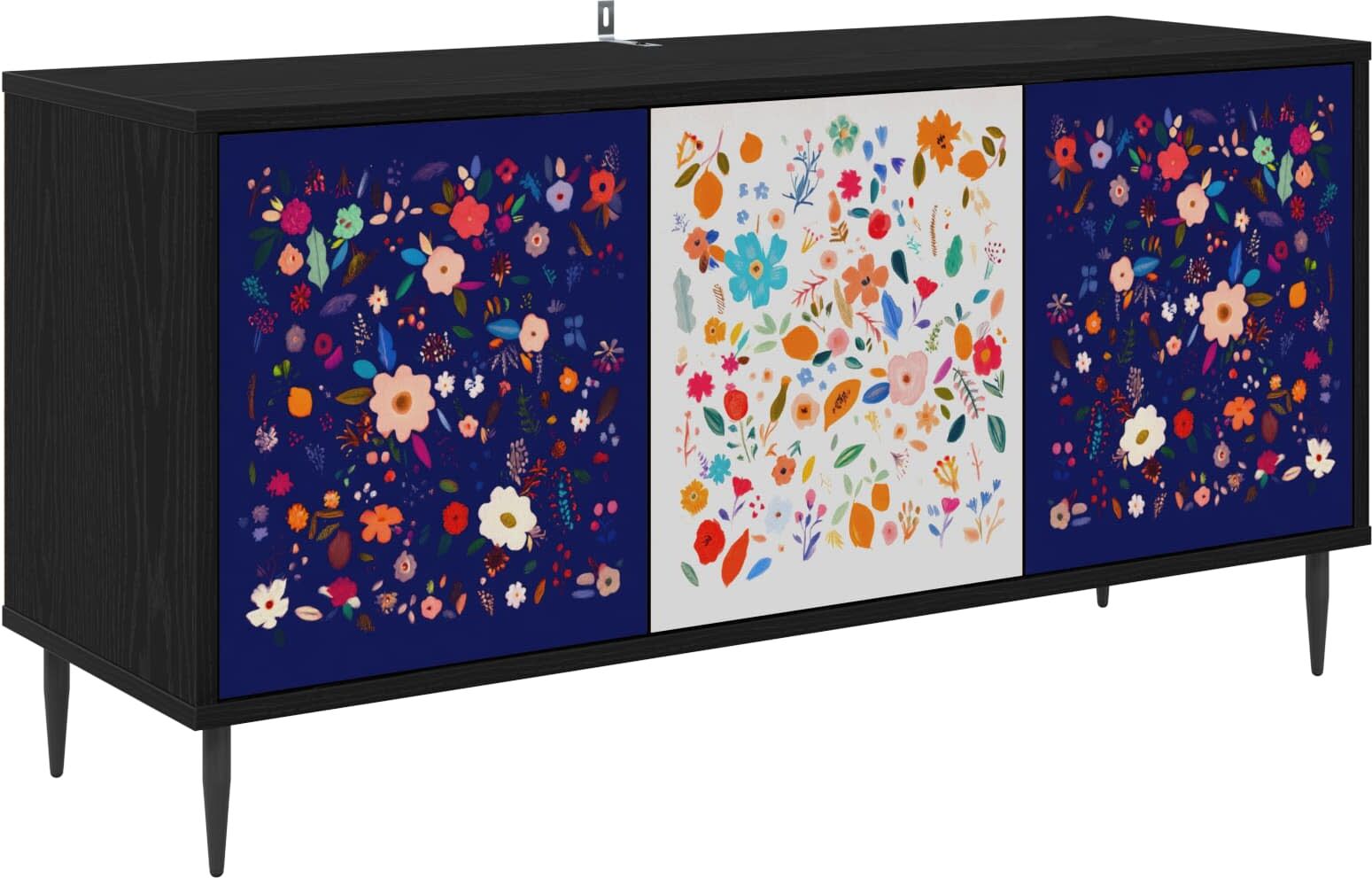 vidaXL Meuble TV MAINZ 102 x 33 x 51 cm Chêne noir Bois d'ingénierie