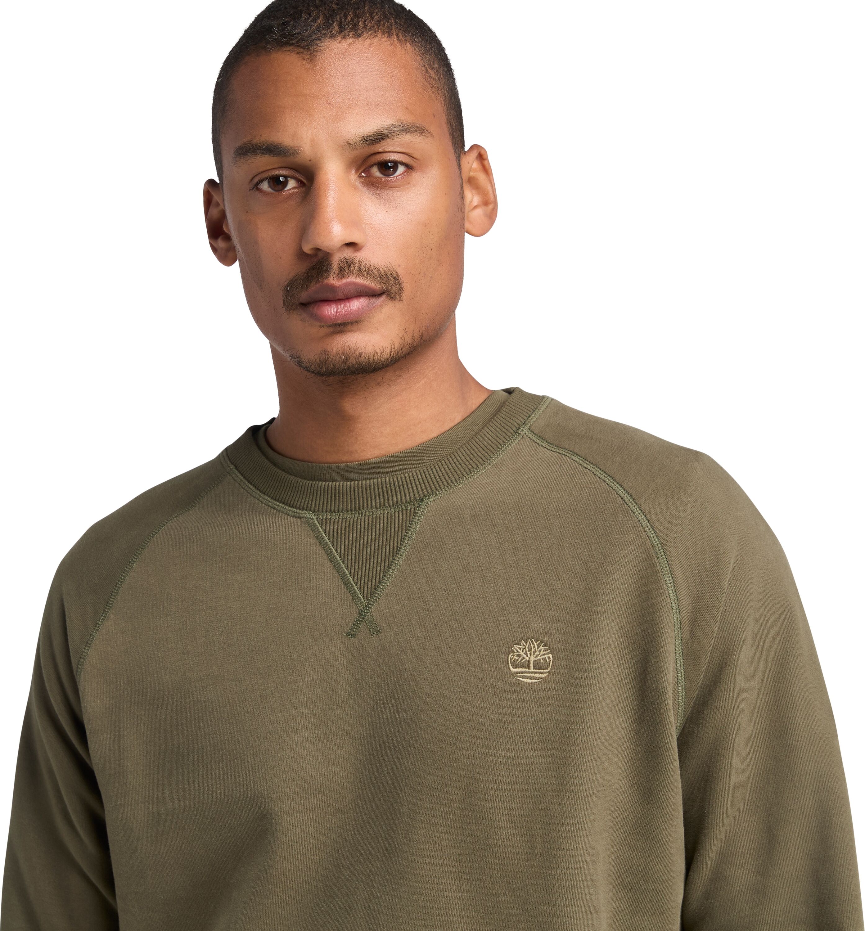 Sweatshirt TIMBERLAND "EXETER RIVER Loopback Crew Neck Swe", Herren, Gr. S, grün (lf grn, csl erth), Obermaterial: 100% Baumwolle, Sweatshirts Sweatshirt, Langarm-Ausführung, aus Baumwolle, bequemer Schnitt lf grn, csl erth S