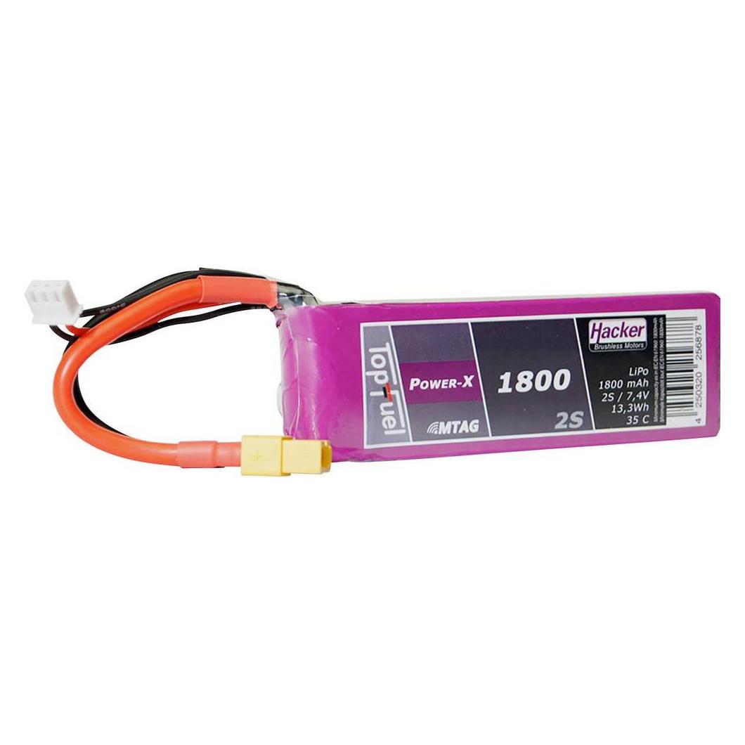 Hacker LiPo Pack TF Power-X 1800mAh 2S MTAG (1800 mAh, 7.40 V) (91800261)
