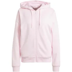 adidas Essentials Linear French Terry Sweatjacke Damen JC8277 - clear pink/white XXL