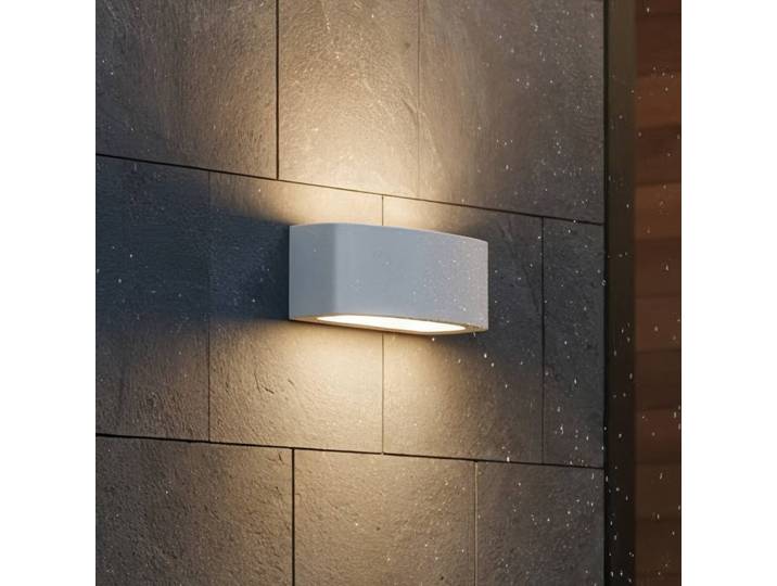 IDEAL LUX Außenwandleuchte Andromeda, dimmbar, alu / grau / zink, für Badezimmer, Aluminium, Modern, Wandlampe