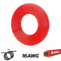 Rotes Kabel 16 AWG - 5M