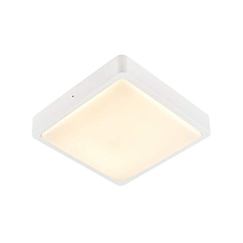 SLV Ainos Square LED opbouwarmatuur met bewegingssensor, wit, IP65, 18W, 1300 lm