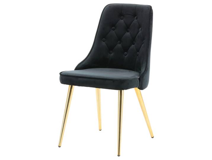 Livetastic Stuhl-Set, Schwarz, Gold, Metall, Kunststoff, rund, 50x88.5x66 cm, Esszimmer, Stühle, Esszimmerstühle, Esszimmerstühle-Set