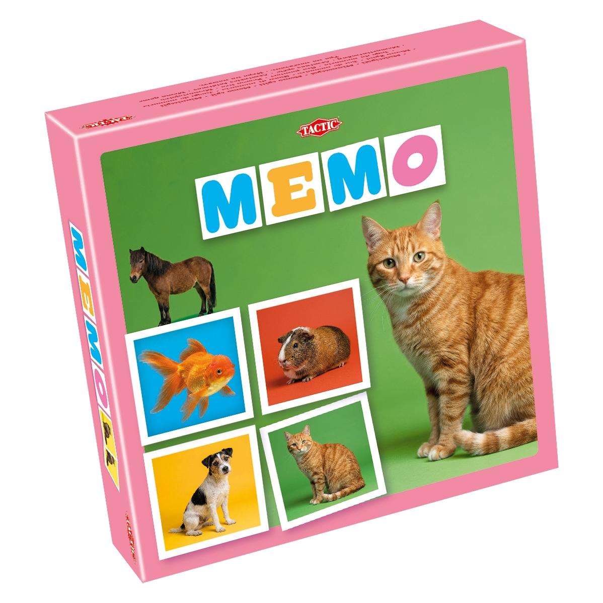 Tactic Haustiere Memo (Dänisch, Deutsch, Englisch, Estnisch, Finnisch, Französisch, Lettisch, Litauisch, Norwegisch, Schwedisch, Ukrainisch, 2 Spieler) (41439)