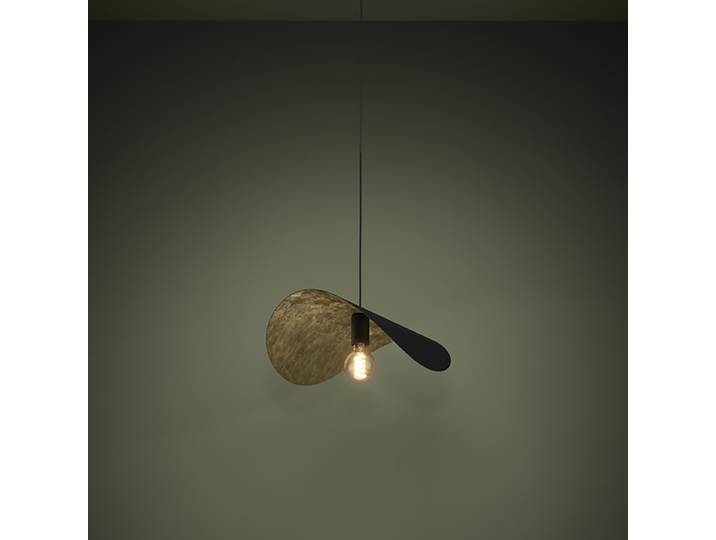 Suspension A Ø 37cm Doré/Noir acier thermolaqué E27