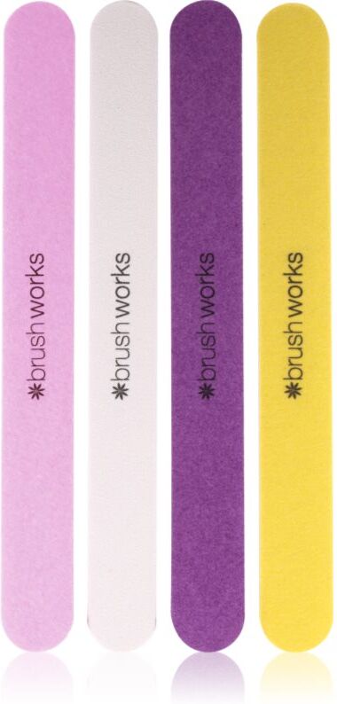 Brushworks Nail Files Coloured kit de limes à ongles ongles