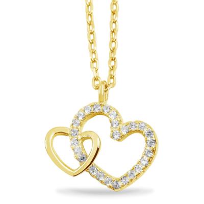 Kette ohne Anhänger ADELIA´S "Halskette mit Anhänger – Herz aus 925 Silber", gold, Halsketten, Damen, 45cm, Silber 925 (Sterlingsilber), Ein stilvolles Geschenk für besondere Momente