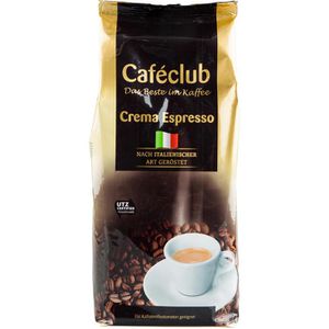 Cafeclub Kaffee Crema Espresso, ganze Bohnen, Arabica & Robusta, 1 kg