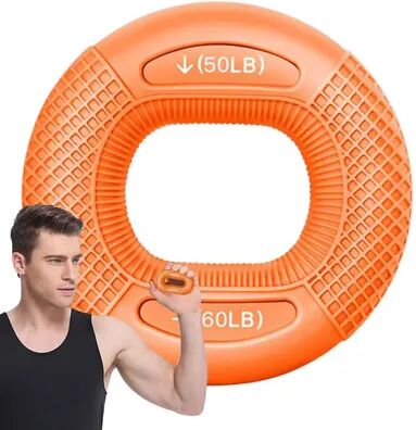 Youfap Market Adjustable Silicone Finger Grip Strengthener Ring For Hand And Wrist Exercise, Carpal Tunnel Relief Gym Training yellow