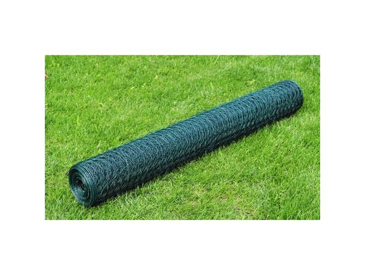 vidaXL Drahtzaun mit PVC-Beschichtung 25x1 m Grün
