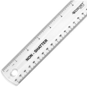 Westcott Lineal E-10120 00, 30 cm, Kunststoff, transparent