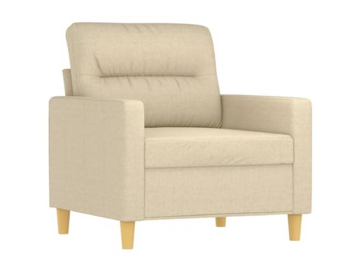 KTHLBRH Sofa-Set, 3-teilig, cremefarben mit Kissen Stoff 100 % Polyester, Füllung aus Schaumstoff, Metallrahmen, 4 dekorative Kissen, 6 Kissen