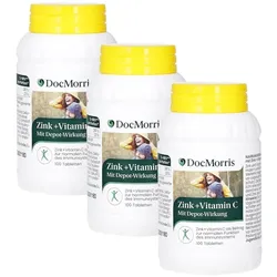 DocMorris Zink + Vitamin C Dreierpack 3X100 St