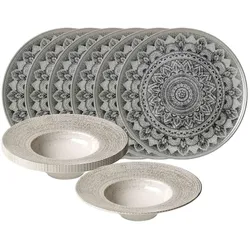 Ritzenhoff & Breker, Geschirrset, Rimini Mandala Gourmet-Set (12 Stk.)
