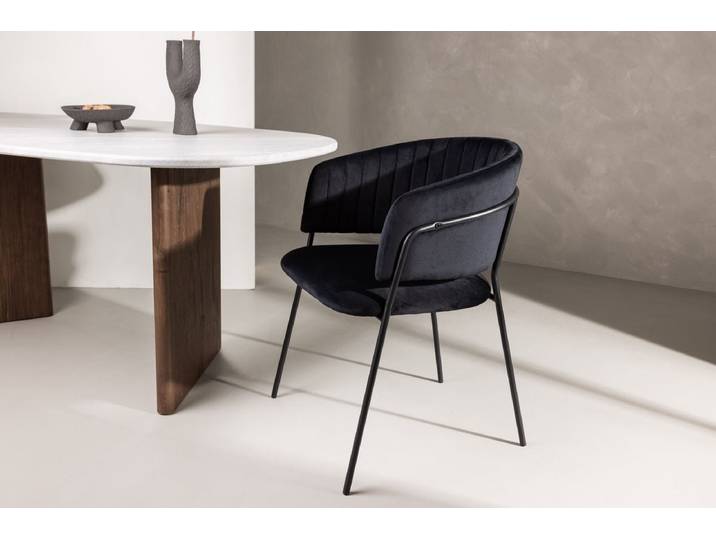 2er Set - Stuhl Olen in zeitlosem Design - Schwarz - Luxusbetten24