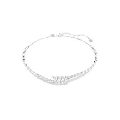 Collier SWAROVSKI "Schmuck Geschenk MESMERA Halskette", silber (metallfarben, kristallweiß), Halsketten, Damen, Metall, Collier, mit Swarovski Kristall
