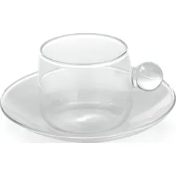 Bilia Teetasse 220 ml durchsichtig mit Untertasse
