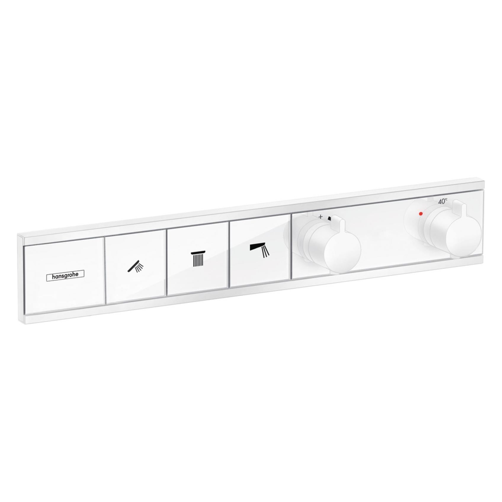 hansgrohe HG Fertigmontageset RAINSELECT f UP-Thermostat 3 Verbraucher mattweiss (15381700)