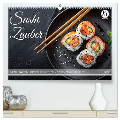 Sushi Zauber (hochwertiger Premium Wandkalender 2027 DIN A2 quer), Kunstdruck in Hochglanz