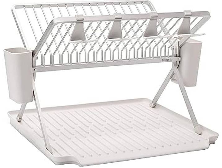 Brabantia SinkSide inklapbaar afdruiprek, Light Grey, Large