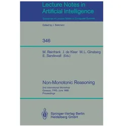Non-Monotonic Reasoning, Fachbücher von Johan De Kleer, Matthew L Ginsberg