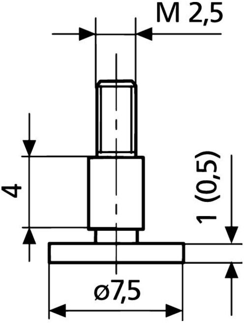 Helios Preisser Insert de mesure à disque 7,5x1,0mm ; Mahr (4882022)