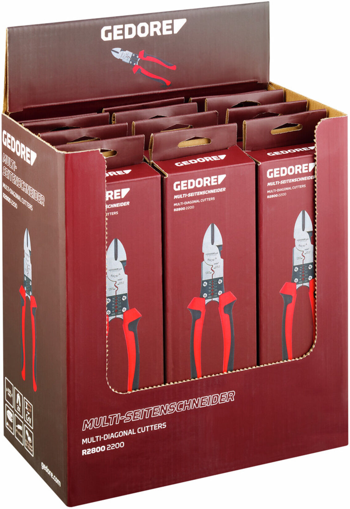 Gedore red Multi-Seitenschneider 12-teilig Display (3301936)