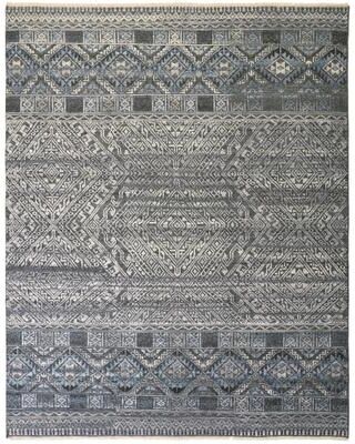 Grand Bazaar Eckhart Hand Knotted Diamond Transitional Area Rug