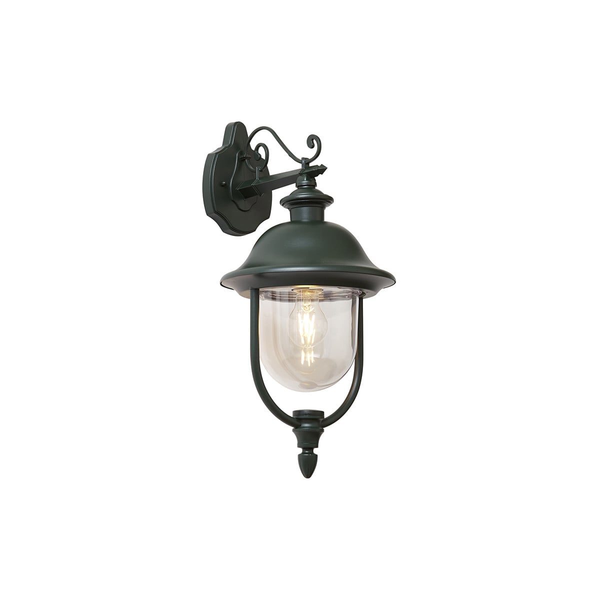 Qazqa Klassieke buiten wandlamp - Groen - IP44 - Lantaarn