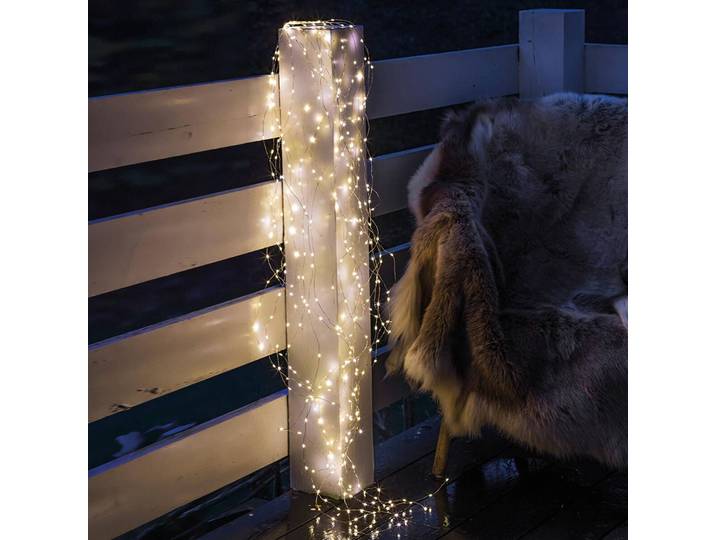 Sirius LED-Lichterkette Knirke für außen, 200-flg., grün, Metall