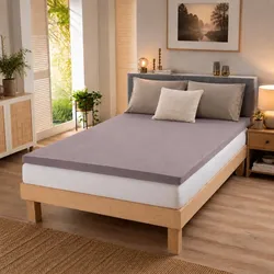 BettwarenShop Topper Spannbettlaken Ultra Stretch 180x200 cm | aubergine - lila
