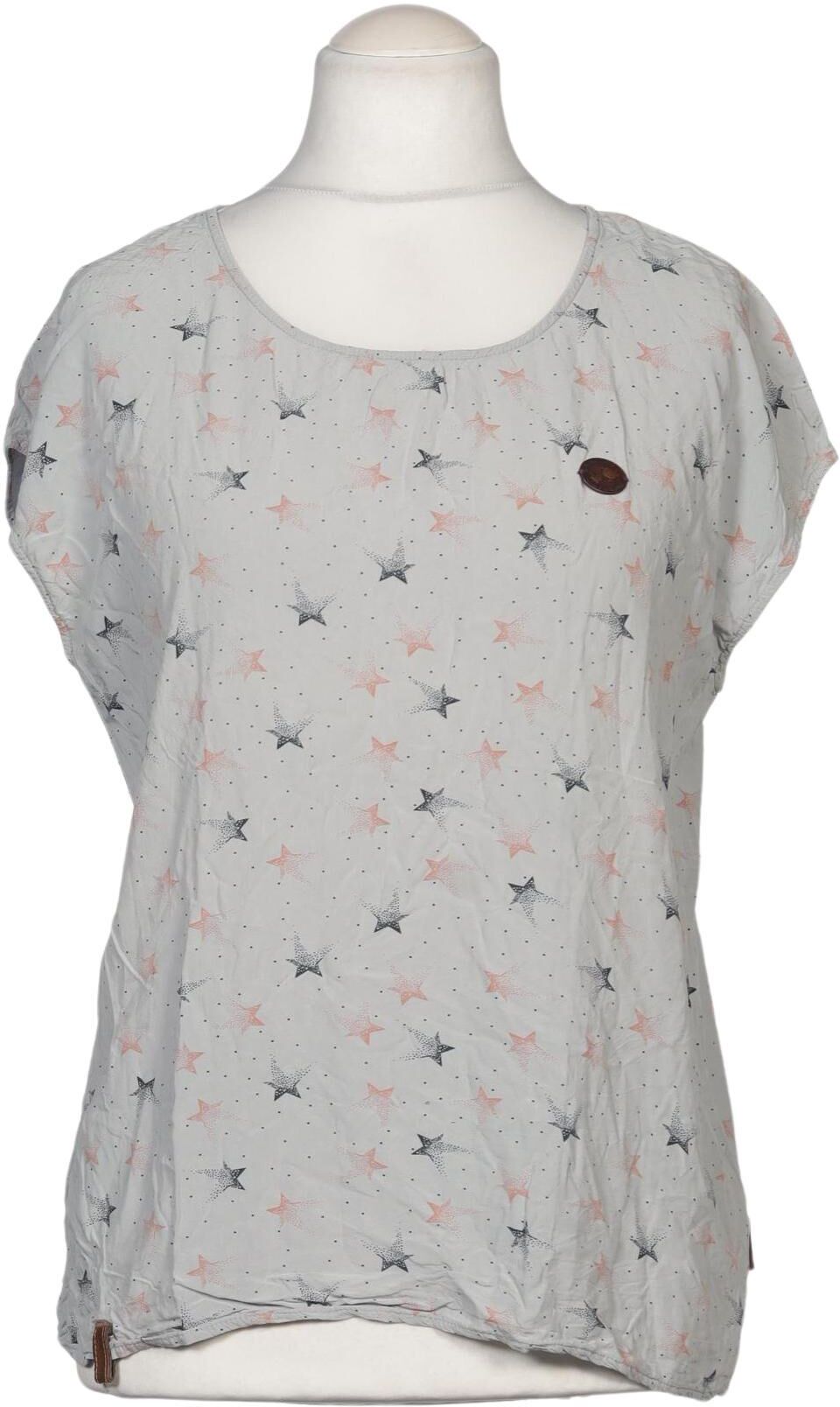 Naketano Damen Bluse, Grau, Gr. L, Viskose - Second Hand