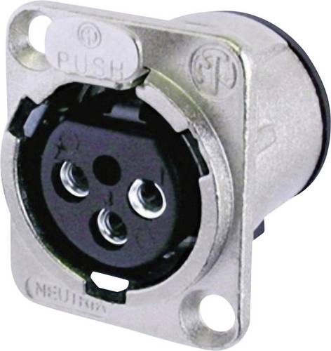 Neutrik NC3FD-V XLR-Steckverbinder Flanschbuchse, Kontakte gerade Polzahl: 3 Silber 1St.